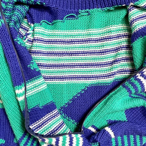 1980s vintage sweater jacket with zip front - unisex M-L - Picture 7 of 8